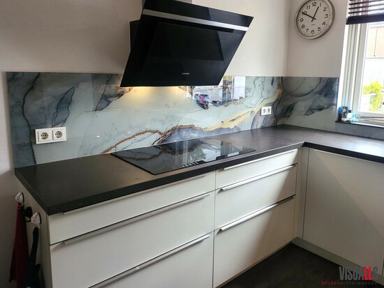 Premium-glas uitvoering Visuall P526 Marble Wood