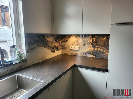 Premium-glas uitvoering Visuall P526 Marble Wood