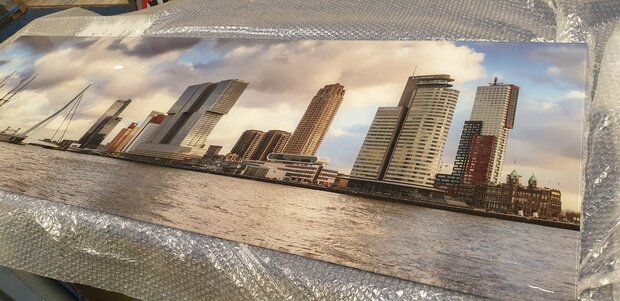 Premium-glas uitvoering Visuall R29 Rotterdam skyline