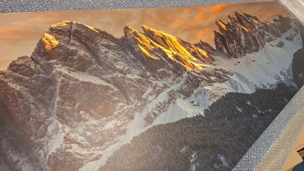 Op de inspectietafel P591 Sunset at the Dolomites Italy (premium-mat uitvoering)